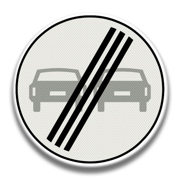  Verkeersbord RVV - F2 Einde inhaalverbod voertuigen