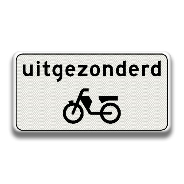 Verkeersbord RVV - OB53 Uitgezonderd bromfietsers