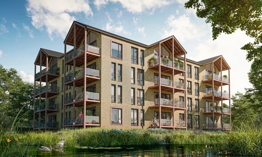 11 koopwoningen en 18 luxe huurappartementen Weideveen Veenendaal (Van Wijnen Groep)