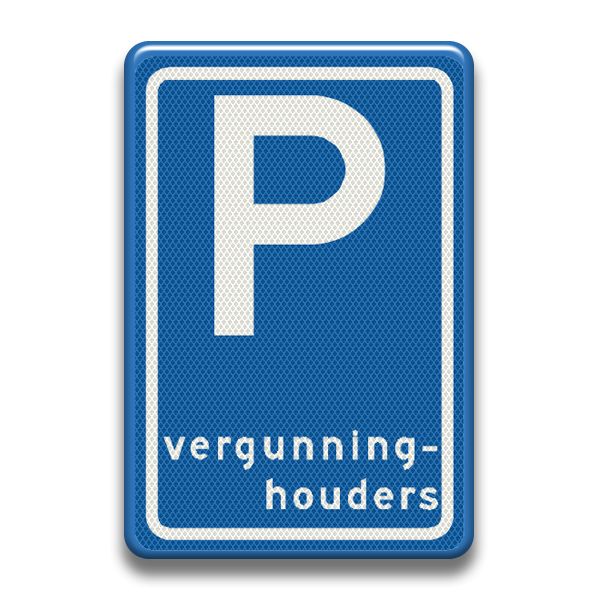 Verkeersbord RVV - E09 Parkeergelegenheid voor vergunninghouders