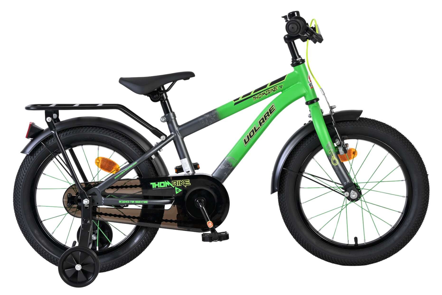 Volare Thombike groen-grijs 16inch Jongensfiets