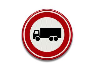 Verkeersbord RVV - C07 Gesloten voor vrachtauto's vracht auto verboden geen breed