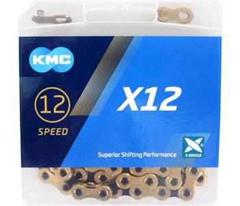 KMC ketting X12 gold/black 126s