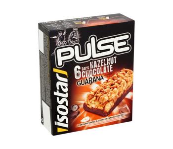 Isostar reep pulse hazelnoot & chocola 6 pack