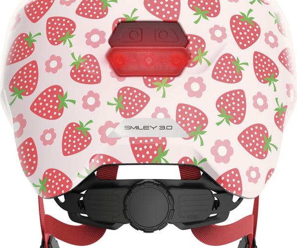 Abus Smiley 3.0 LED M rose strawberry shiny kinder helm 3