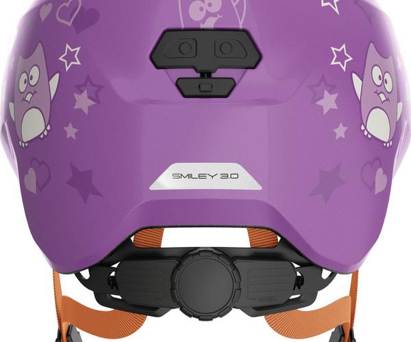 Abus Smiley 3.0 M purple star shiny kinder helm 3