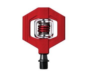 Crankbrothers pedaal candy 1 rood / rode veer