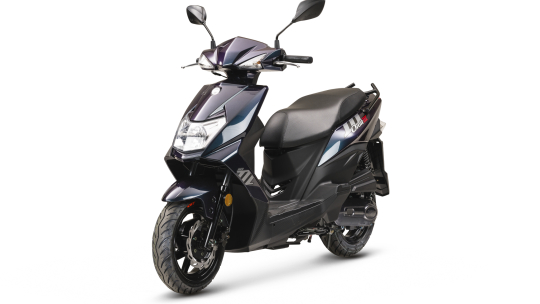 Nieuwe Sym Orbit III (3) 50cc 4t E5+ Night Purple Scooter 25/45 km p/u.
