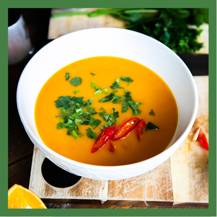 Recept: Pompoensoep met sereh en appel