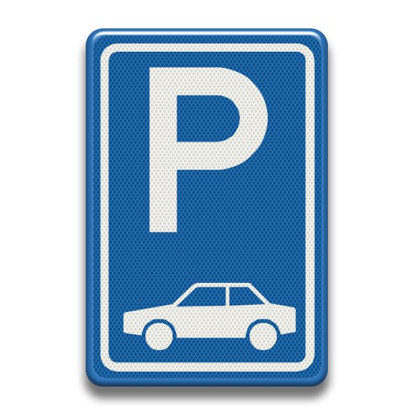 Verkeersbord RVV - E08 Parkeergelegenheid voor auto's