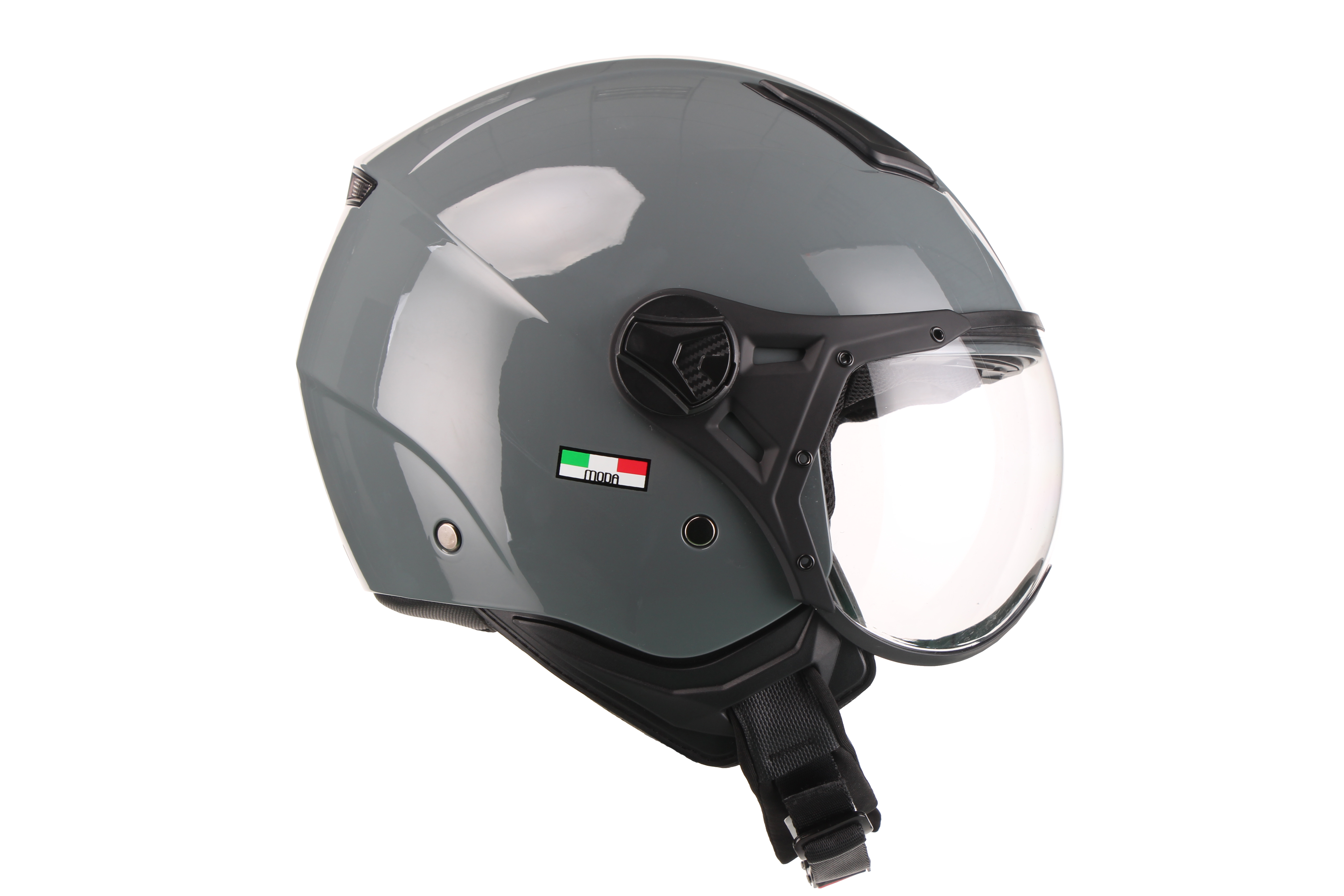 touw helaas specificeren Jet helm Moda Nardo grey enkel transparant vizier | Wheels 2 Drive