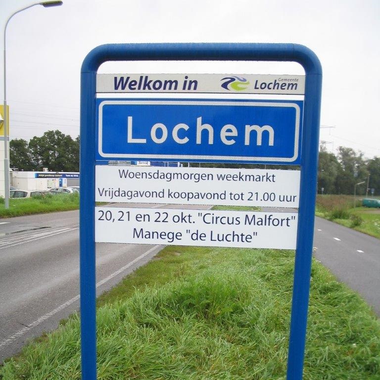 wegwijzerborden - bord bebouwde kom Lochem