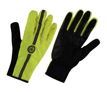 Agu tech rain gloves commuter hi-vis neon yellow s