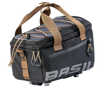 Basil bagagedragertas Miles trunkbag grijs/zwart MIK 7L
