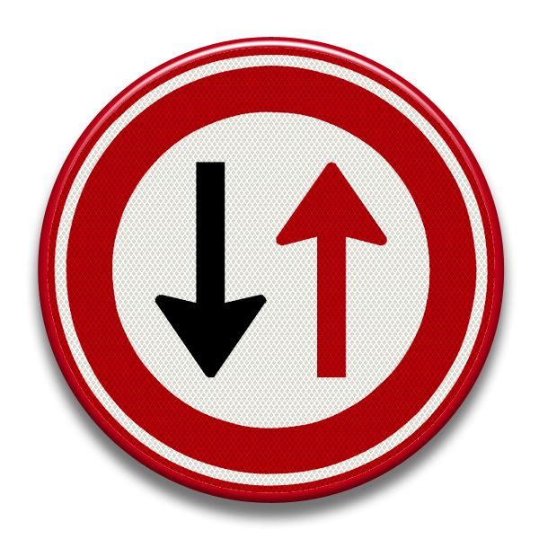  Verkeersbord RVV - F5 Tegenligger heeft voorrang