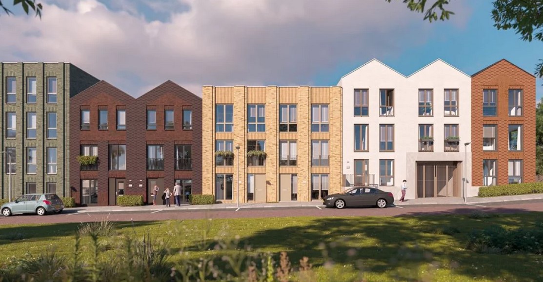 26 woningen en 8 appartementen De Omloop Utrecht (Bouwcombinatie Koopmans-Kelderman v.o.f. Enschede)