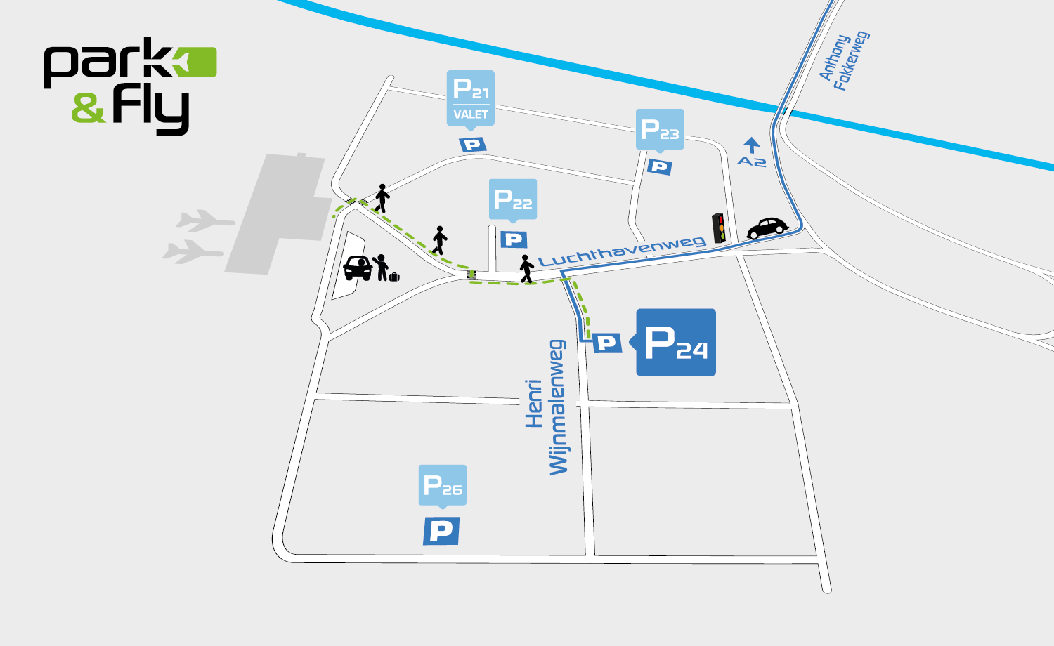 Park & Fly P24 Eindhoven Airport parkflyfinder.nl