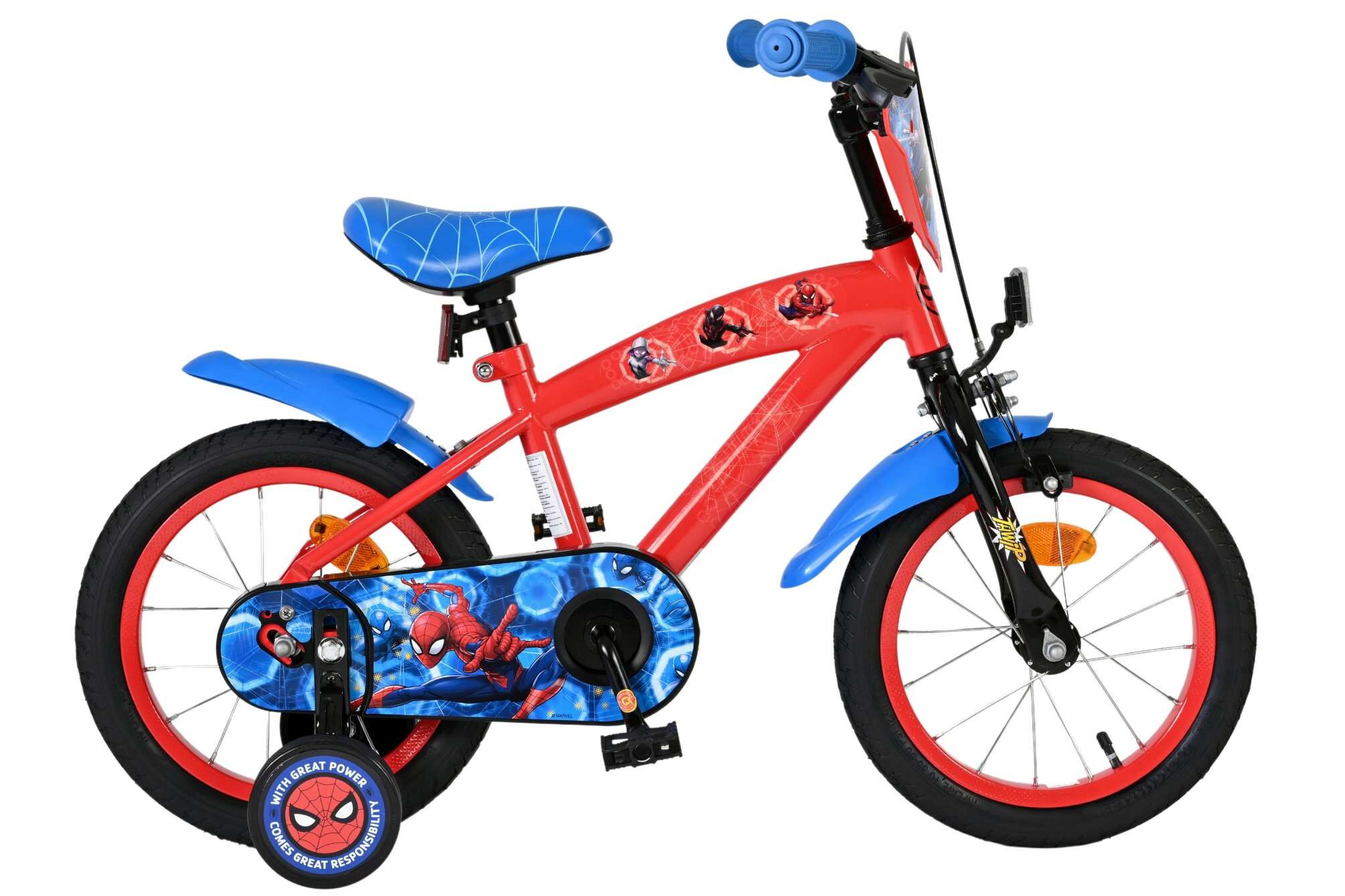Volare Marvel Spider-Man cruiser rood-blauw 14inch Jongensfiets