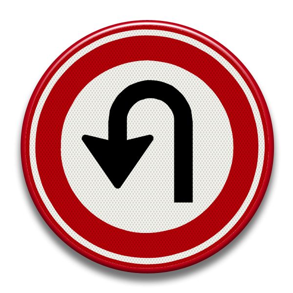  Verkeersbord RVV - F7 Keerverbod