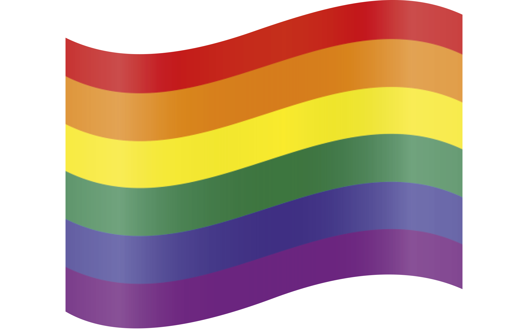 rook Merg Uitgestorven Regenboog vlag sticker golvend (per 5 stuks) - Duropanel