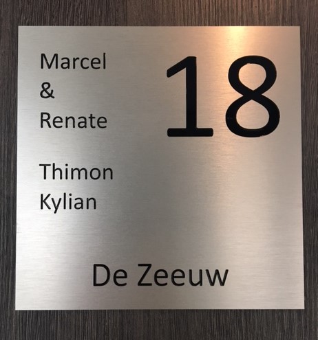 Huisnaambord aluminium modern 2