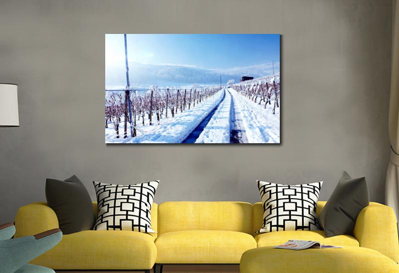 Fotopaneel op aluminium - fotoschilderij winter 