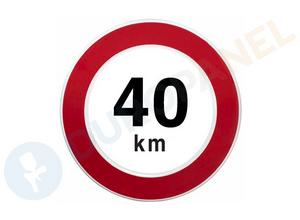 Snelheidsbord - Maximum snelheid 40 km per uur