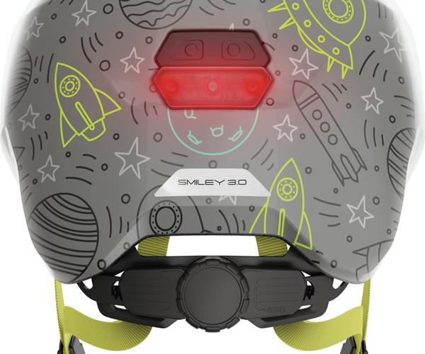 Abus Smiley 3.0 LED M grey space shiny kinder helm 3