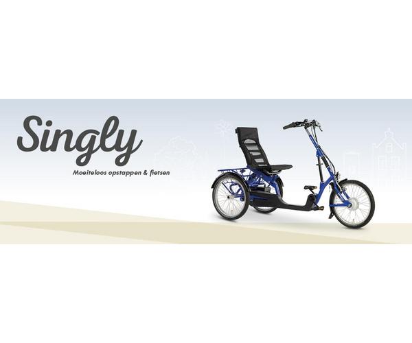 Lintech Singly E N7 matblauw elektrische driewieler 1