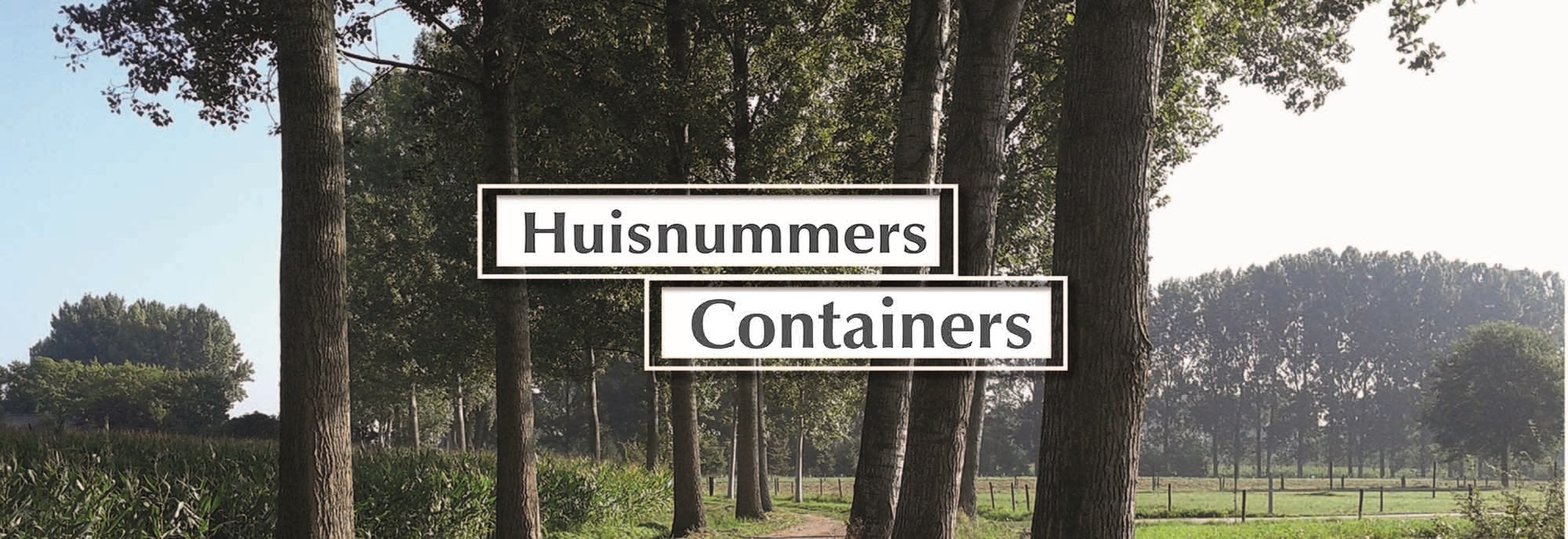 Huisnummers containerstickers - stickers container