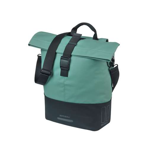 Basil shoppertas Cove MIK Hooks  zilvergroen/zwart