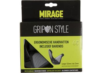 Mirage handvatten Grips in Style 65 zwart/grijs met barend