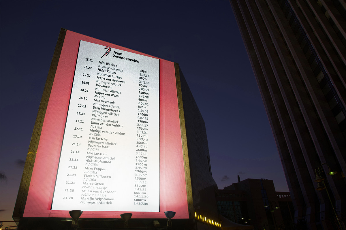 T7H schittert tijdens Next Generation Athletics