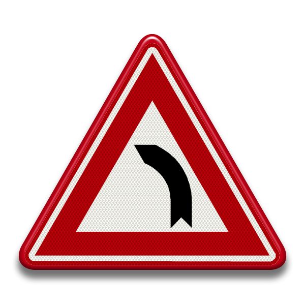 Verkeersbord RVV - J03 Bocht naar links