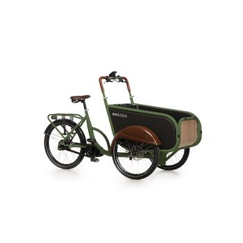 Soci.bike Family Cargo groen elektrische bakfiets
