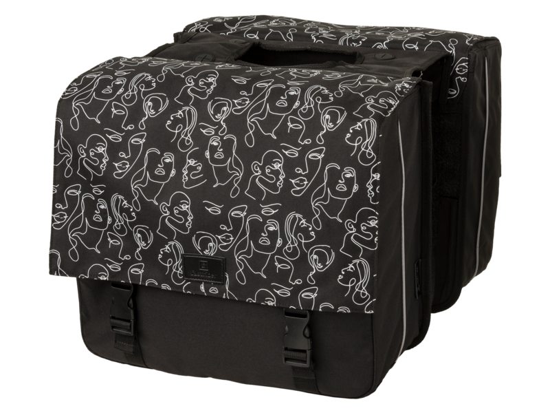 Fr livia dubbele fietstas trend zwart