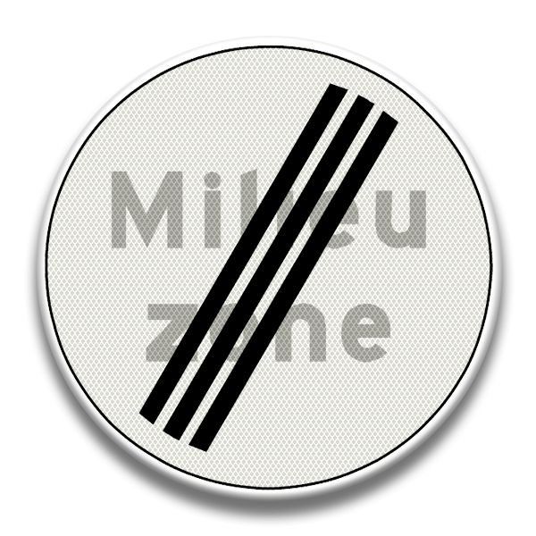 Verkeersbord RVV - C22b Einde milieuzone