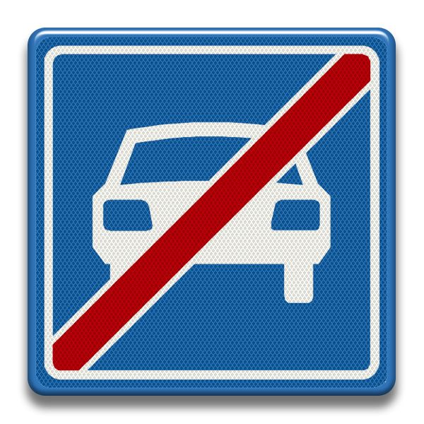  Verkeersbord RVV - G04 Einde autoweg