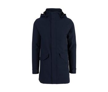 Agu urban outdoor long parka jacket men navy blue