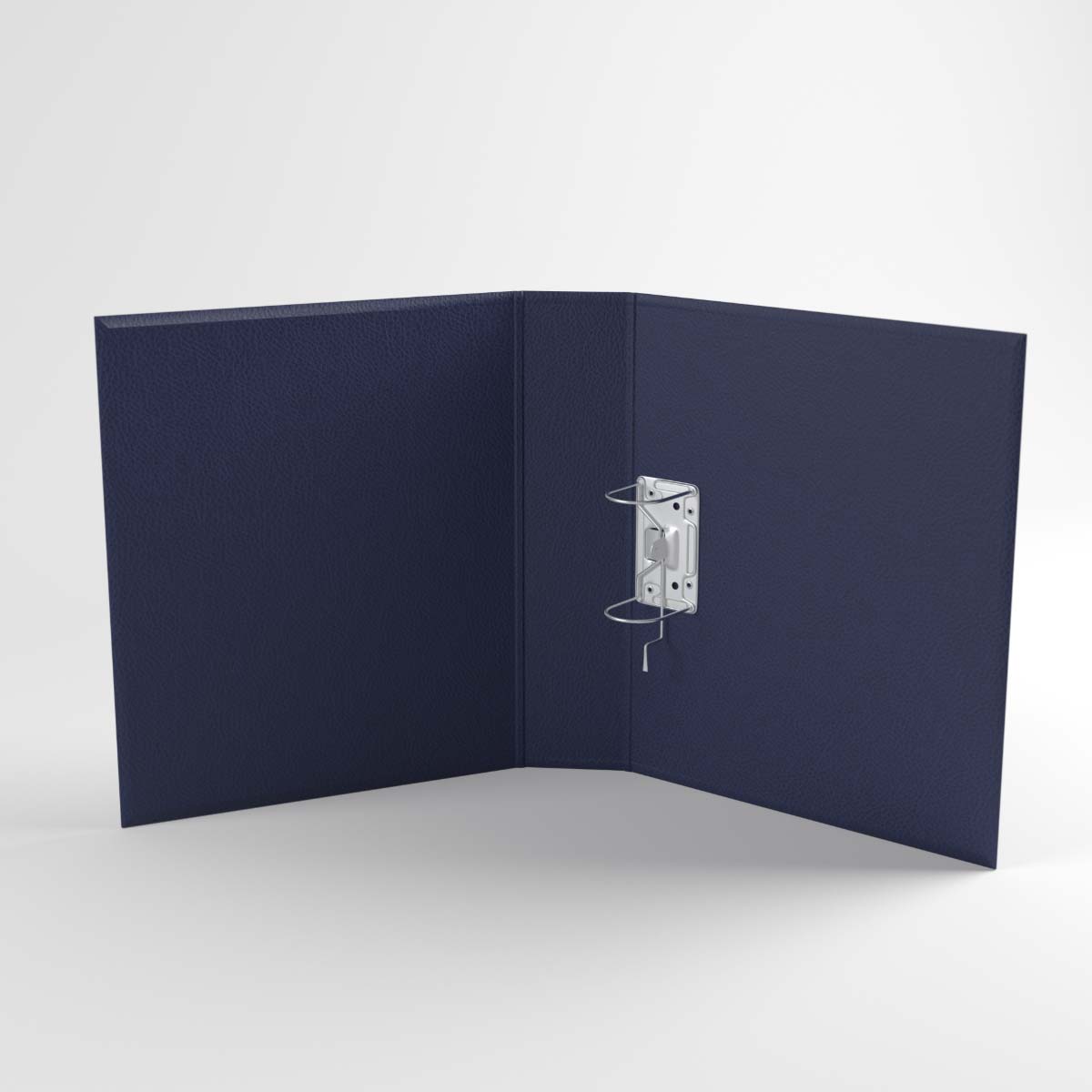 Ordner Blauw met zachte echte leernerf