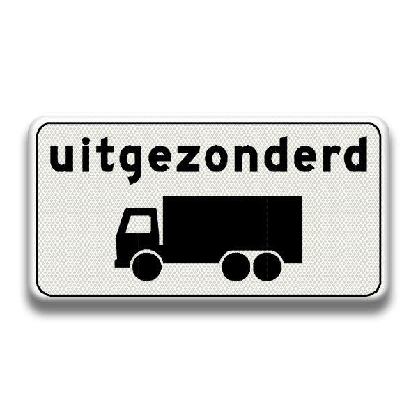 Verkeersbord RVV - OB61 Uitgezonderd vrachtauto's