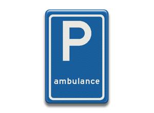 Verkeersbord RVV - E08k Parkeergelegenheid voor ambulance