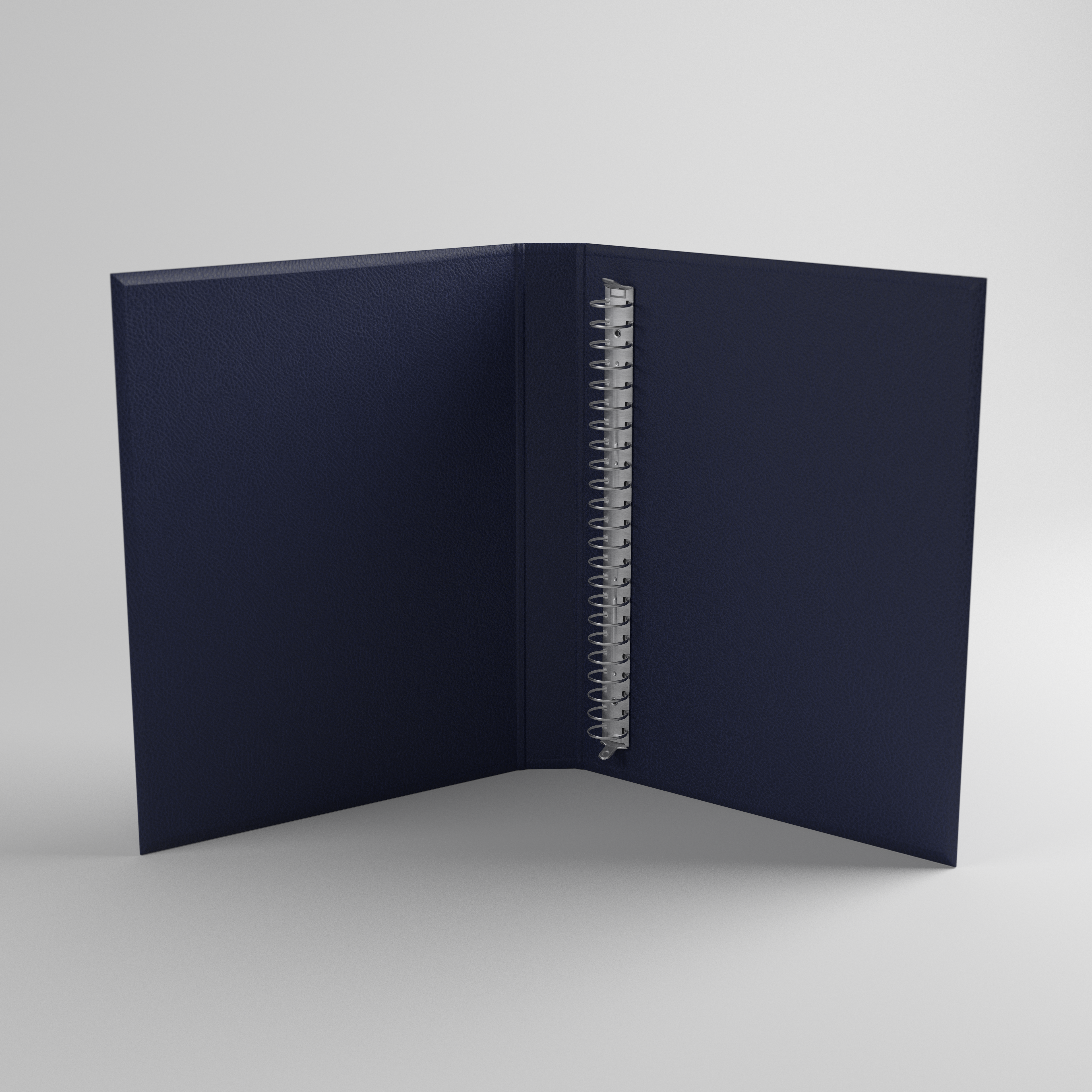 Multomap Blauw met zachte echte leernerf