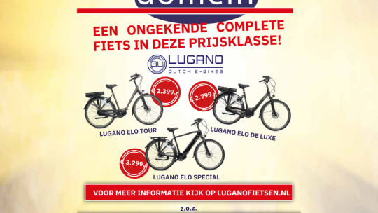 Lugano, een ongekende complete fiets in deze prijsklasse. 