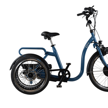 Huka City L 8-speed metallic blauw elektrische driewieler
