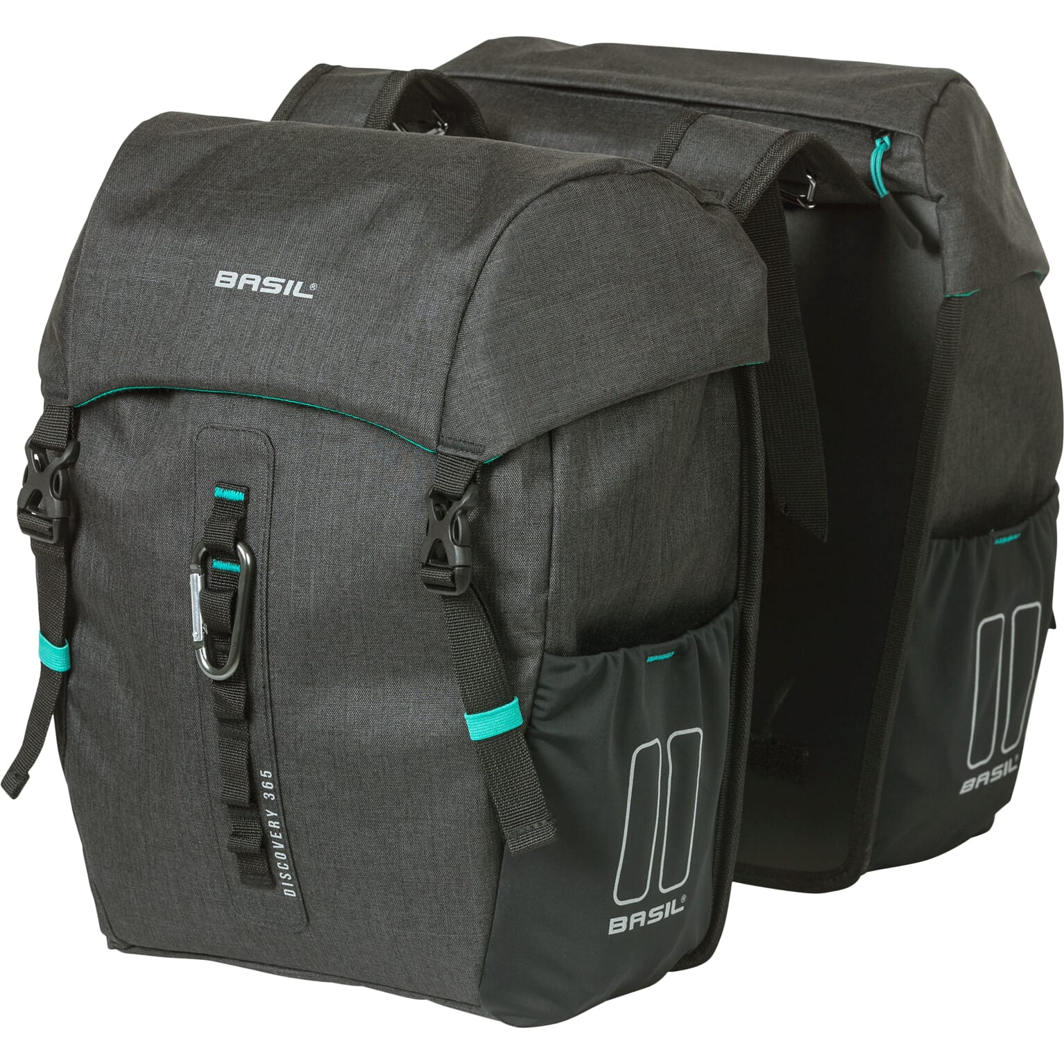 Basil fietstas dubbel Discovery zwart melee 18L