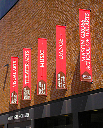 Gevelbanier banieren muur 2