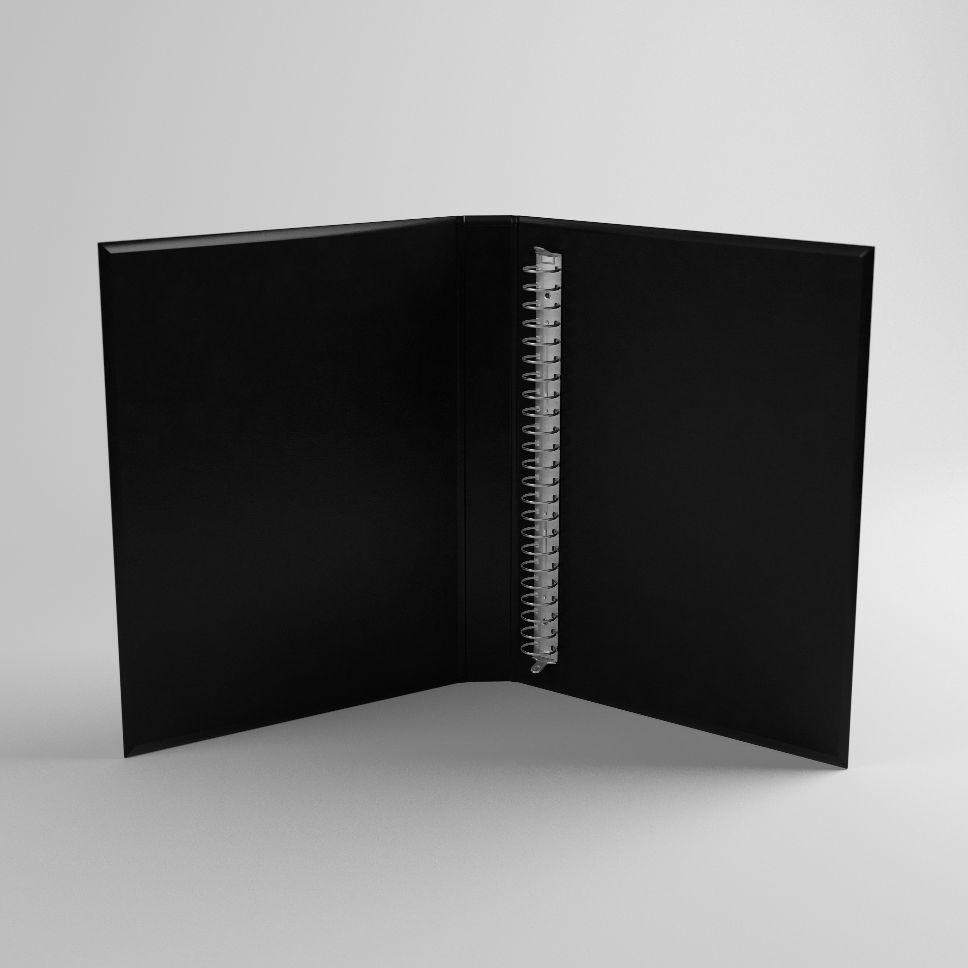 Multomap Diep Zwart licht generfde zachte folie