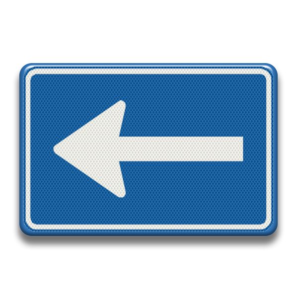 Verkeersbord RVV - C04l Eenrichtingweg links