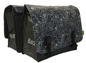 Beck Classic blackish pattern dubbele fietstas